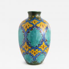  Gouda LARGE Ceramic VIRGINIA VASE GOUDA HOLLAND 1920s - 2287105