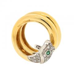  Graff GRAFF PLATINUM 18K YELLOW GOLD SERPENT WRAP AROUND DIAMOND RING - 3145599