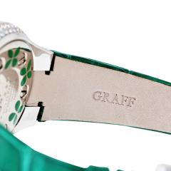  Graff Graff 18K White Gold Butterfly Green Emerald Limited Edition 32mm Dial Watch - 4612274