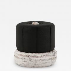  Greenapple Art Deco Adonis Pouf Ottoman Leather Faux Fur Handmade Portugal Greenapple - 3610691