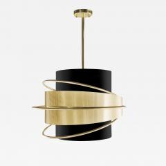  Greenapple Art Deco Enlace Pendant Chandelier Black Brass Handmade in Portugal Greenapple - 3487632