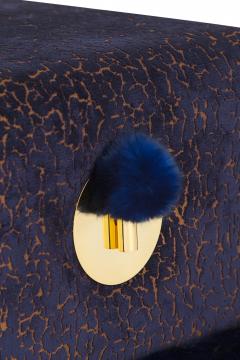  Greenapple Art Deco Flox Pouf Ottoman Faux Fur Velvet Handmade Portugal Greenapple - 3596508
