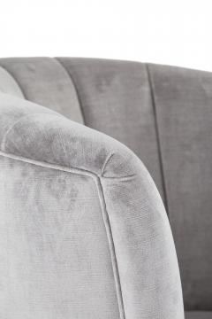  Greenapple Art Deco Lisboa Lounge Chair Grey Velvet Handmade in Portugal by Greenapple - 3497901