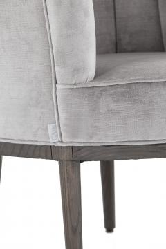  Greenapple Art Deco Lisboa Lounge Chair Grey Velvet Handmade in Portugal by Greenapple - 3497902