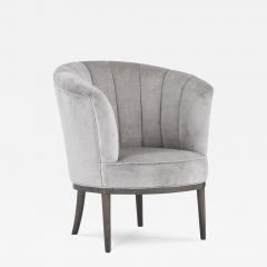  Greenapple Art Deco Lisboa Lounge Chair Grey Velvet Handmade in Portugal by Greenapple - 3540318