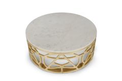  Greenapple Art Deco Pyrite Coffee Table Marble Gold Leaf Handmade Portugal by Greenapple - 3604052