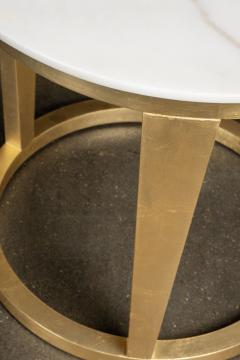  Greenapple Art Deco Rubi Side Table Calacatta Marble Gold Leaf Handmade Portugal Greenapple - 3438662