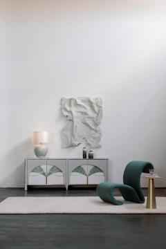  Greenapple Biloba Marble Bar Cabinet Verde Antigua Marble Handmade by Greenapple - 4317971