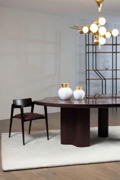 Greenapple Cerdeira Marble Dining Table Rosso Levanto Marble Handmade by Greenapple - 4316459