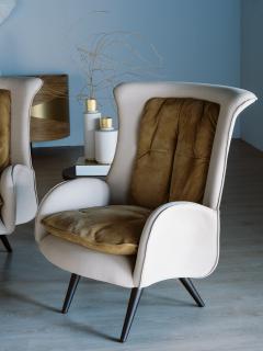  Greenapple Modern Barao Lounge Chair Italian Leather Nubuck Handmade Portugal Greenapple - 3353999