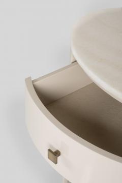  Greenapple Modern Bend Nightstand Bedside Table Onyx Brass Handmade Portugal by Greenapple - 3562880