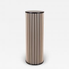  Greenapple Modern Black Flute Pedestal Sculpture Column Handmade in Portugal by Greenapple - 3494474