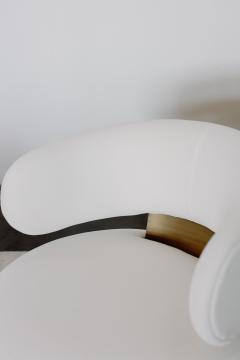  Greenapple Modern Caju Armchair Dedar White Velvet Handmade in Portugal by Greenapple - 3105723