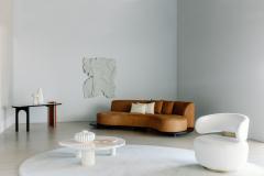  Greenapple Modern Caju Armchair Dedar White Velvet Handmade in Portugal by Greenapple - 3105725
