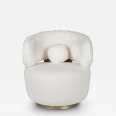  Greenapple Modern Caju Armchair Lounge Chair White Faux Fur Handmade Portugal Greenapple - 3395519
