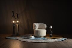  Greenapple Modern Caju Lounge Chair Swivel Faux Fur Handmade in Portugal by Greenapple - 3600417