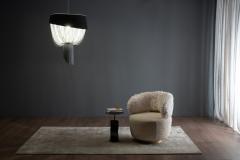  Greenapple Modern Caju Lounge Chair Swivel Faux Fur Handmade in Portugal by Greenapple - 3600418
