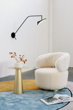  Greenapple Modern Caju Lounge Chair Swivel Faux Fur Handmade in Portugal by Greenapple - 3600424