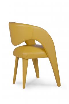  Greenapple Modern Laurence Dining Chairs Yellow Leather Handmade Portugal by Greenapple - 3497783