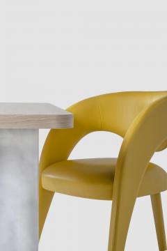  Greenapple Modern Laurence Dining Chairs Yellow Leather Handmade Portugal by Greenapple - 3497785