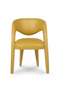  Greenapple Modern Laurence Dining Chairs Yellow Leather Handmade Portugal by Greenapple - 3497788