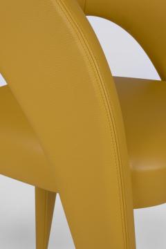  Greenapple Modern Laurence Dining Chairs Yellow Leather Handmade Portugal by Greenapple - 3497789