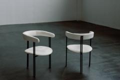  Greenapple Modern Maia Dining Chairs White Holly Hunt Fabric Handmade by Greenapple - 3130372
