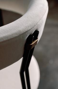  Greenapple Modern Maia Dining Chairs White Holly Hunt Fabric Handmade by Greenapple - 3130374