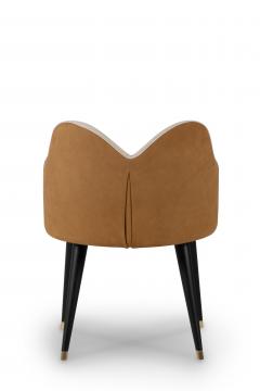  Greenapple Modern Mary Dining Chairs Caramel Velvet Leather Handmade Portugal Greenapple - 3353950