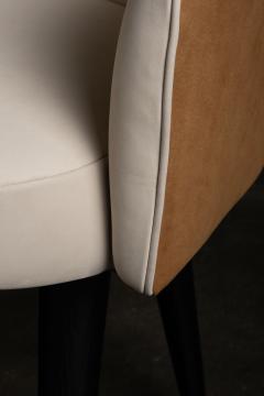  Greenapple Modern Mary Dining Chairs Caramel Velvet Leather Handmade Portugal Greenapple - 3353955