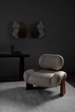  Greenapple Sense Leather Lounge Chair Light Beige Handmade in Portugal by Greenapple - 4316469