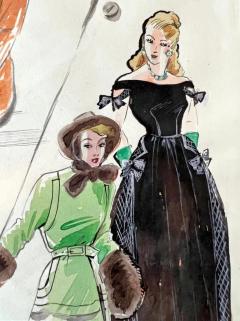  Gret Kalous Scheffer Mid Century Fashion Designs by Austrian Female Illustrator - 3631114