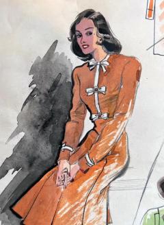  Gret Kalous Scheffer Mid Century Fashion Designs by Austrian Female Illustrator - 3631115