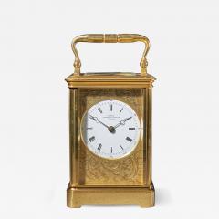  Groh Striking 19th Century Carriage Clock with a Gilt Brass Corniche Case by Groh  - 3124588