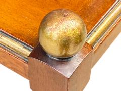  Grosfeld House 1940S FAUX BAMBOO TRIPLE TIER TABLES WITH GILT BALLS TRIM BY GROSFELD HOUSE - 4618451