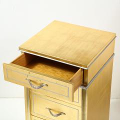  Grosfeld House 1940s Hollywood White Yellow Gilt and Lucite Side End Table by Grosfeld House - 1866304