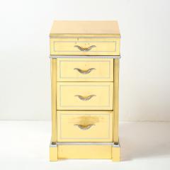  Grosfeld House 1940s Hollywood White Yellow Gilt and Lucite Side End Table by Grosfeld House - 1866314