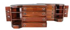  Grosfeld House ART DECO PAIR OF GROSFELD HOUSE MAHOGANY GILT WOOD BEAD TRIMMED BACHLOR CHESTS - 4413198
