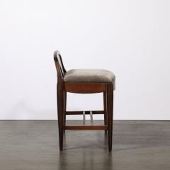  Grosfeld House Art Deco Book Matched Walnut Mohair Sculptural Bench by Grosfeld House - 4304110