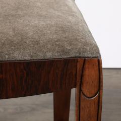  Grosfeld House Art Deco Book Matched Walnut Mohair Sculptural Bench by Grosfeld House - 4304116