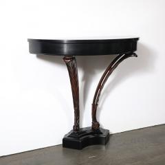  Grosfeld House Art Deco Ebonized Walnut Wall Console W Acanthus Supports by Grosfeld House - 4266118