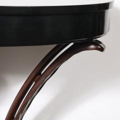  Grosfeld House Art Deco Ebonized Walnut Wall Console W Acanthus Supports by Grosfeld House - 4266122