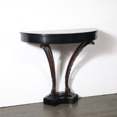  Grosfeld House Art Deco Ebonized Walnut Wall Console W Acanthus Supports by Grosfeld House - 4266124