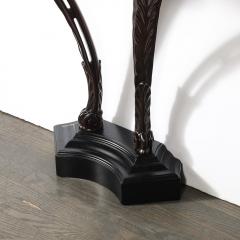  Grosfeld House Art Deco Ebonized Walnut Wall Console W Acanthus Supports by Grosfeld House - 4266125