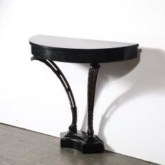  Grosfeld House Art Deco Ebonized Walnut Wall Console W Acanthus Supports by Grosfeld House - 4266126