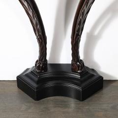  Grosfeld House Art Deco Ebonized Walnut Wall Console W Acanthus Supports by Grosfeld House - 4266128