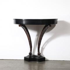 Grosfeld House Art Deco Ebonized Walnut Wall Console W Acanthus Supports by Grosfeld House - 4266134