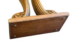  Grosfeld House CLASSIC HOLLYWOOD GROSFELD HOUSE CARVED WOOD PLUME SIDE TABLES CONSOLE PAIR - 4570025