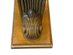  Grosfeld House CLASSIC HOLLYWOOD GROSFELD HOUSE CARVED WOOD PLUME SIDE TABLES CONSOLE PAIR - 4570028