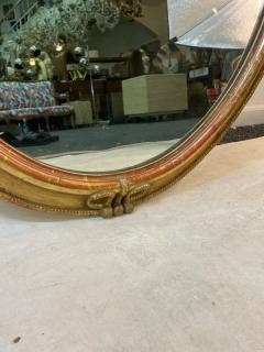  Grosfeld House EXCEPTIONAL CARVED GOLD LEAF ROPE AND TASSEL OVAL MIRROR - 2587584
